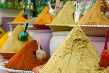Spices at the market Marrakech, Morocco