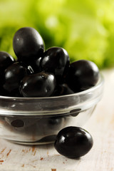olives in a bowl transparent