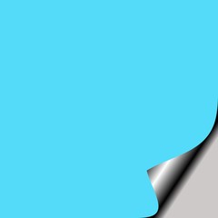 Blue stationary with abstract page curl at bottom