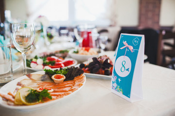 Table set for an event party