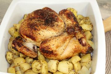 poulet et pommes de terre