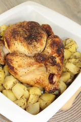 poulet et pommes de terre