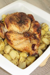 poulet et pommes de terre