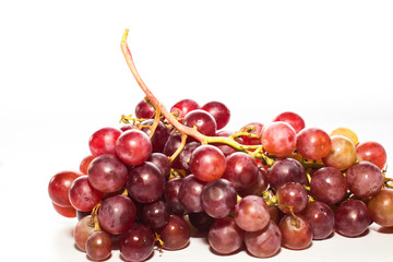 Fototapeta premium red grape isolated on white background