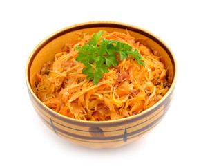 Stewed cabbage.