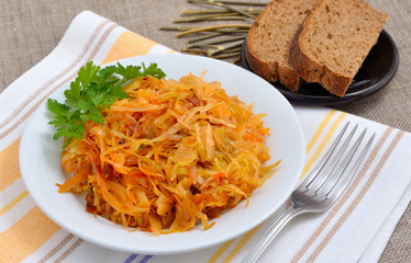 Stewed cabbage.