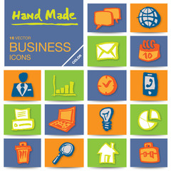 Business handmade icons - color