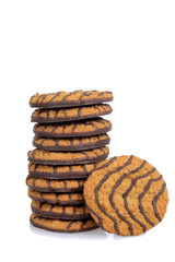 stack chocolate cookies