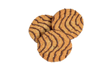 top view chocolate oatmeal cookies