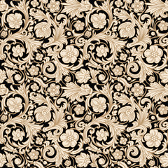 Vintage classic ornamental seamless vector pattern