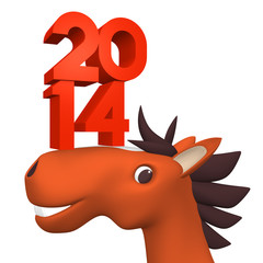 2014NumberOnCheerfulHorse'sFace