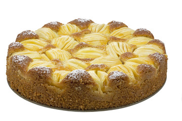 Apfelkuchen mit Puderzucker