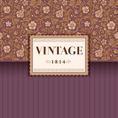 Vintage vector background in classical baroque style