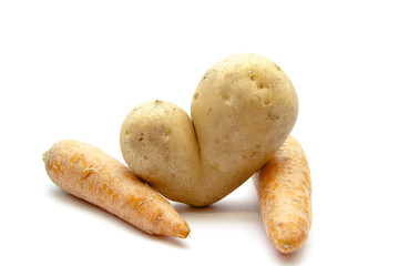 Karotten und Kartoffel