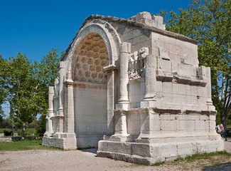 The ancient landmark, Triumphal Arch of Glanum, Saint Remy de Provence, france