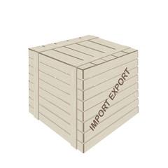A Wooden Cargo Box for Freight Transportation