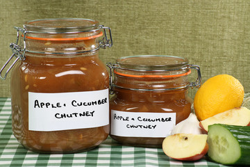 home made chutney apple and cucumber