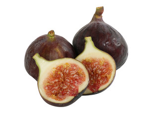fresh figs on white