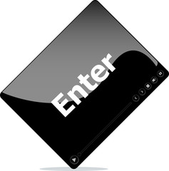 Video media player for web with enter word