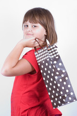 girl with a gift bag