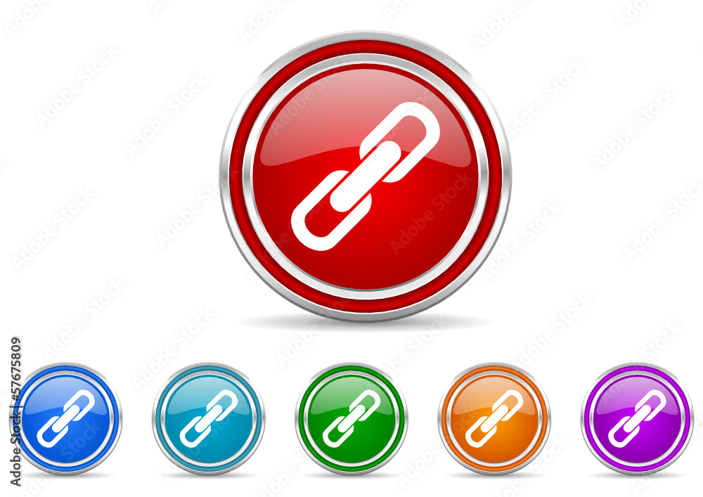 Poster link icon vector set