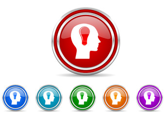 head icon vector set