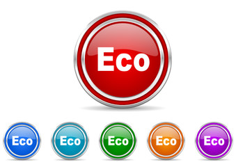 eco icon vector set