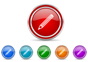 pencil icon vector set