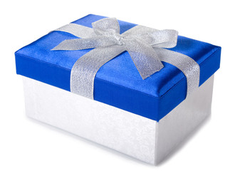 silver-blue gift box