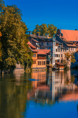Fototapeta premium Sunny autumn day in Strasbourg France