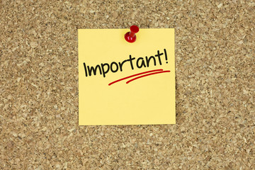 Important! Cork board