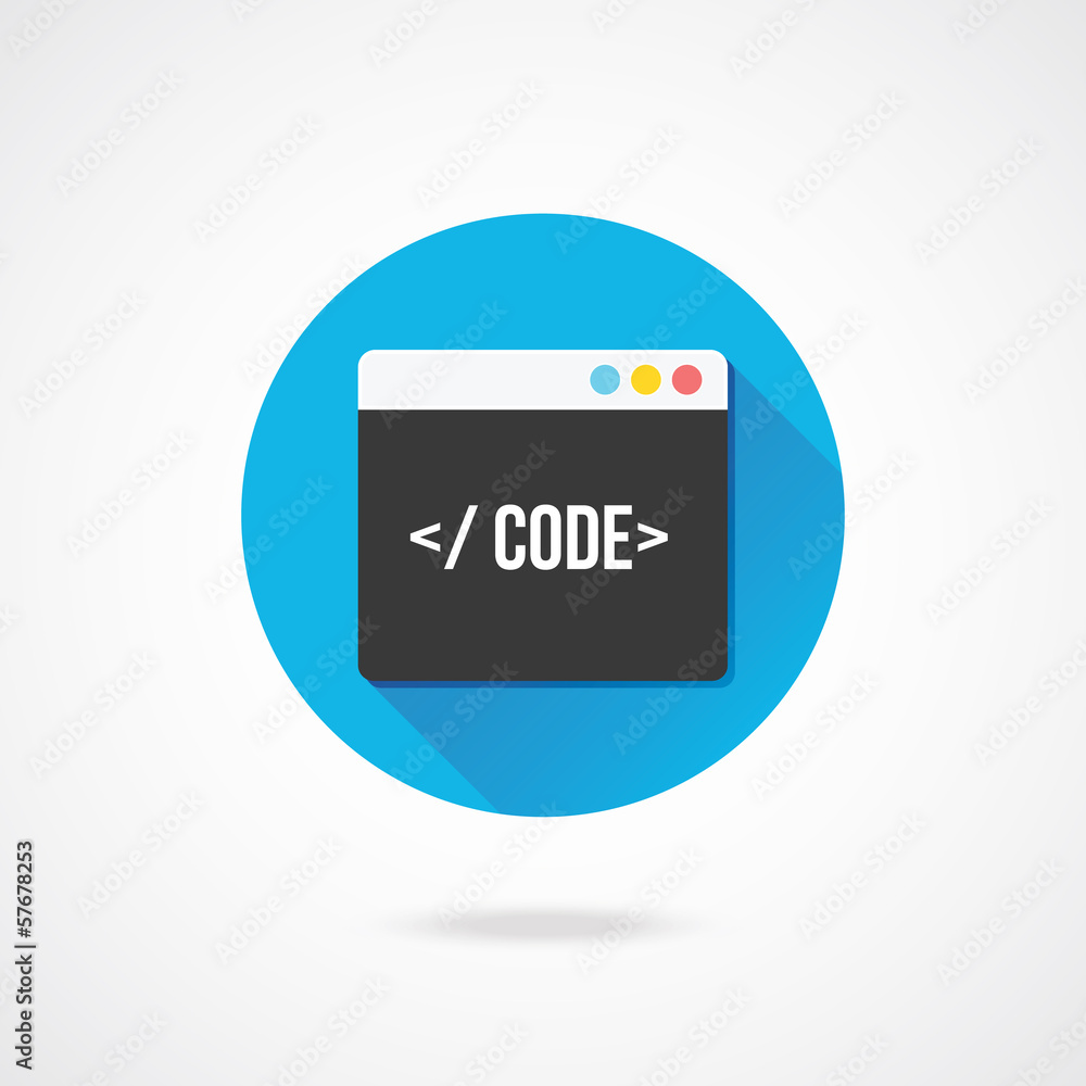 Poster vector code editor icon