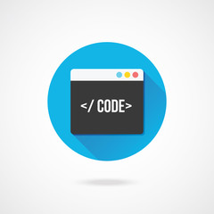 Vector Code Editor Icon