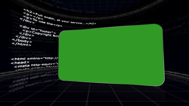 HTML Room, with Green Screen Monitor and Alpha Channel