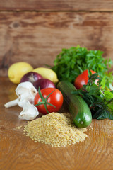 Tabbouleh ingredients