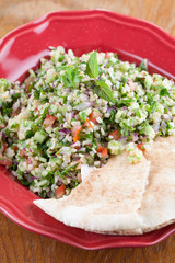Tabbouleh with pita bread