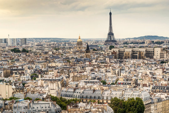 Fototapeta Panoramę Paryża z Wieży Eiffla