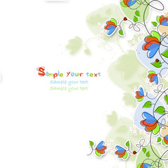 schöner Hintergrund mit Blumen hellgrün