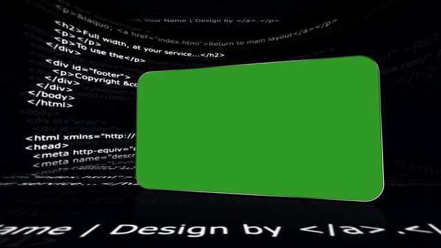 Html Room and Green Screen Monitor, with Alpha Channel