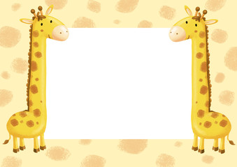 Naklejka premium marco de jirafa