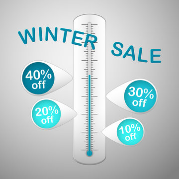 winter sale thermometer