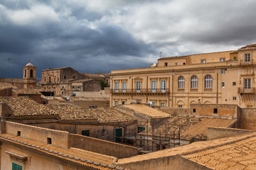Fototapeta premium Above the rooftops in Noto