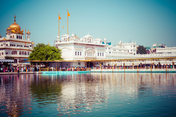 Sikh gurdwara Golden Temple. Amritsar, Punjab, India