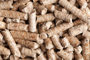 Wood pellet background pattern