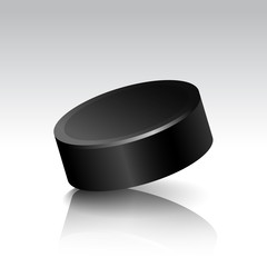 Vector Illustration of Realistic Isolated Hockey Puck