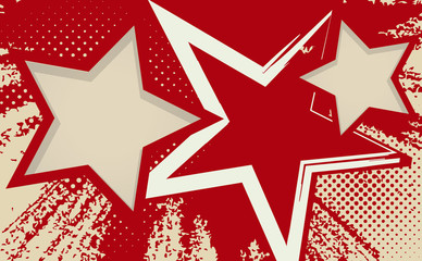 Grunge background with stars.