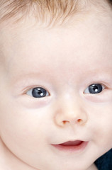 Closeup portrait of beautiful baby girl