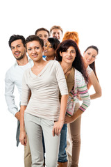 gruppe team mit chef und mitarbeitern geschäft business isolier