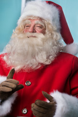 Santa Claus closeup portrait indoors