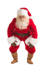Happy Christmas Santa Claus with a funky dance pose